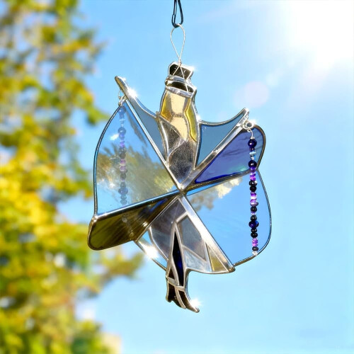 Håndlaget glassmaleri spinner dansende dame 1 stk