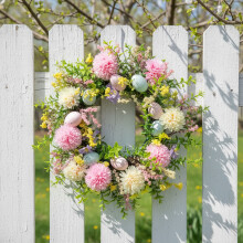Στεφάνι από αυγό globularia για πασχαλινή διακόσμηση σπιτιού 15,7 ίντσες