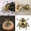 Bronze-Insektenfigur. Anspruchsvolle goldene 2