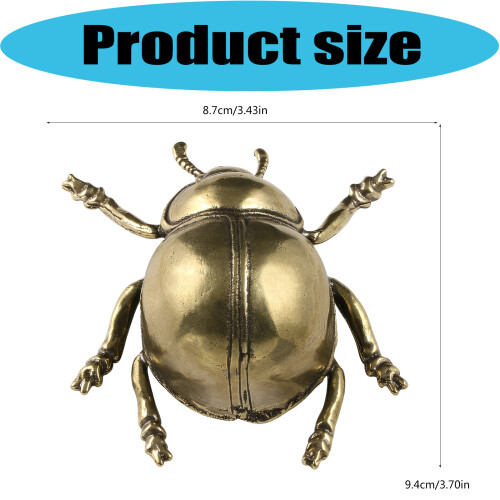 Bronze-Insektenfigur. Anspruchsvolle goldene 2
