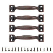 Poignée de porte de garage en métal courbée (lot de 4)