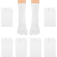 Chaussettes Tabi en coton, chaussettes basses antidérapantes à orteils séparés, 6 paires
