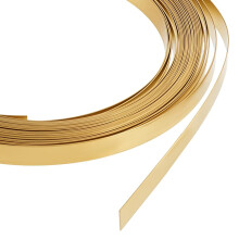 Filo in ottone piatto con lunetta, 5x0,25 mm, rotolo da 6 m