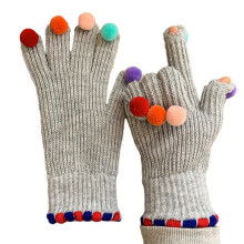 Gants vintage tricotés pour femme, couleur unie, épais et chauds, élastiques