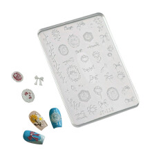 Molde de silicona para decoración de uñas con diseños de lazos de encaje floral.