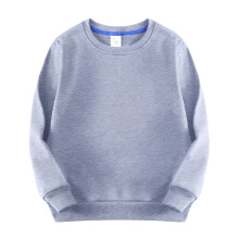 Moletom infantil de gola redonda com forro de lã grossa – Casaco pulôver de manga comprida, estilo casual e quentinho, ideal para uso diário no