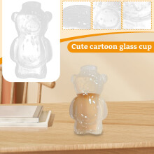 Gobelet en verre à motif ours en peluche avec paille – Double paroi