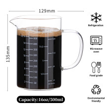 Misurino in vetro borosilicato da 500 ml con manico