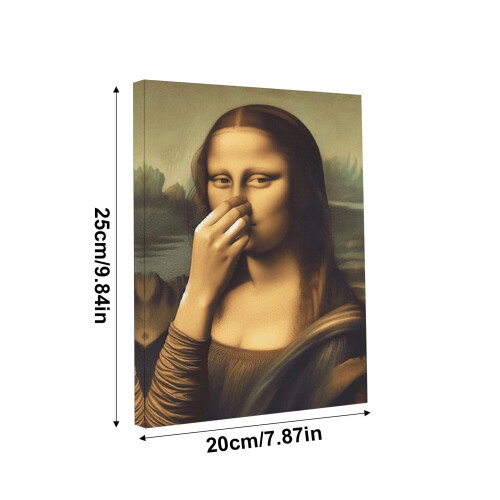 Mona Lisa Bathroom Art Poster Framed 2