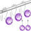 Crochets décoratifs pour rideau de douche (12 pièces) 1