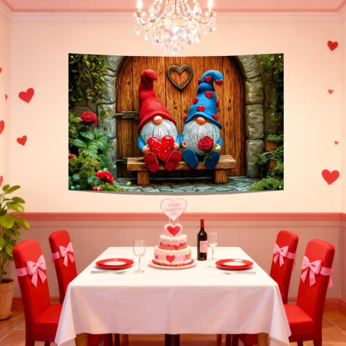 Rideau mural Saint-Valentin 180 x 115 cm