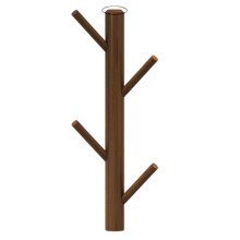 Wall Mounted Hat Rack - Solid Wood - 5 Hooks
