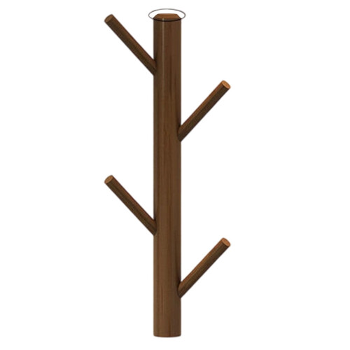 Wall-Mounted Wooden Shelf with Hooks