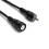 RCA-Stecker auf Buchse Spiralkabel, schwarz 2