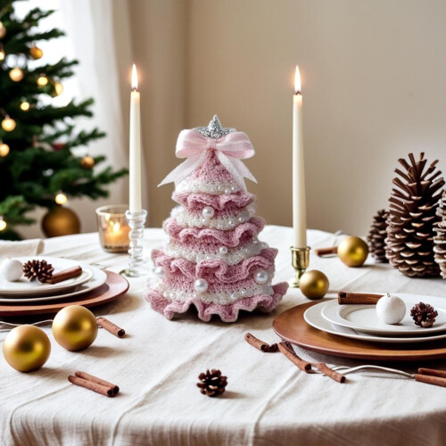 Christmas Tree Crochet Kit for Beginners – Step-by-Step Tutorial, All Tools Included, Great Birthday Gift 2
