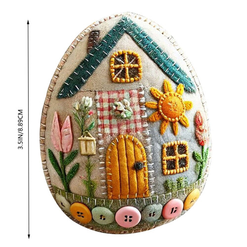 Patchwork-Eierhaus-Bastelset – Besticktes Ostern 1