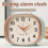 Oval Silent Digital Alarm Clock with Music, Plastic Frame 3