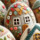 Patchwork Egg House DIY Kit – Handmade Embroidered Easter Egg Craft Kit with Materials & Instructions, Compatible with Easter Crafts 6