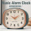 Oval Silent Digital Alarm Clock with Music, Plastic Frame 4