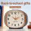 Oval Silent Digital Alarm Clock with Music, Plastic Frame 5