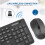Wireless Keyboard and Mouse Combo - Standard Office PC Optical Mice (Black) 2
