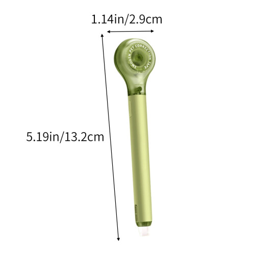 Pen-Style Retractable Correction Tape, 13.2x2.9x1.5cm, Sky Blue, Cute Mini Design with Replaceable Core 2