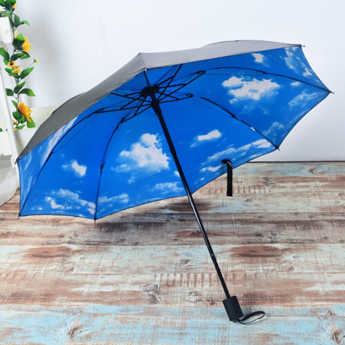 Guarda-chuva dobrável com proteção UV, contra sol, chuva e vento. 1