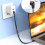 Κοντό καλώδιο γρήγορης φόρτισης USB C σε USB C 66W με δυνατότητα κάμψης 90 μοιρών 3