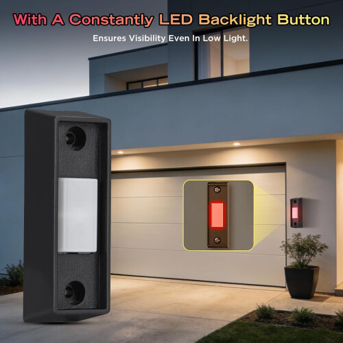 Garage Door Wall Mount Opener with Light Button Universal Garage 1