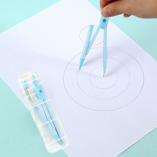 Professional Metal Drawing Compass for Geometry, Students & Drafting – Compatible with Standard Leads 1