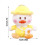 Roze eend pluche kussen 5 inch zacht knuffeldier 2