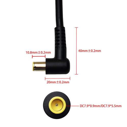 DC7909 8mm power cable male plug to bare wire 2