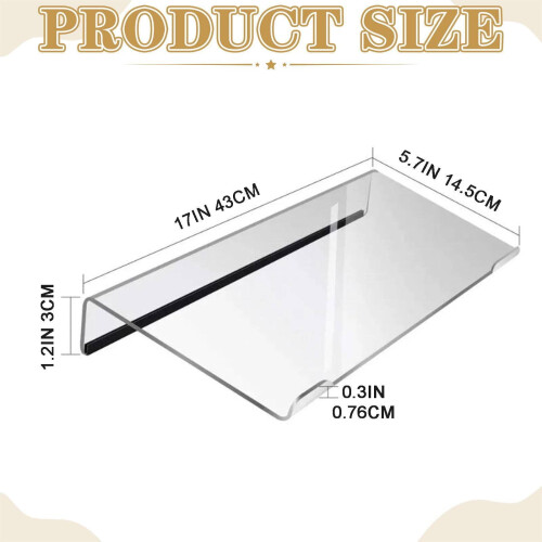 Support de clavier ergonomique inclinable en acrylique transparent (1 pièce) 2