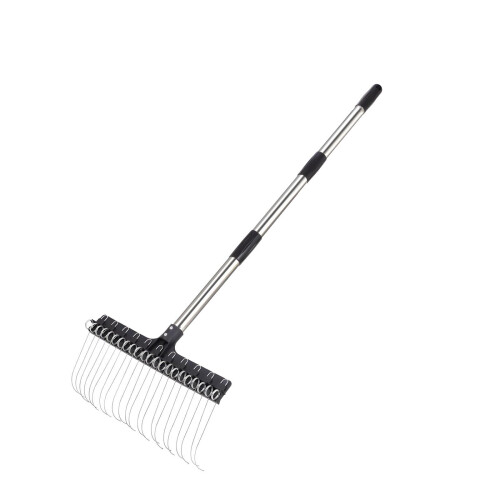 Flexible 22 Prong Metal Garden Implement Designed For Easy-3 1