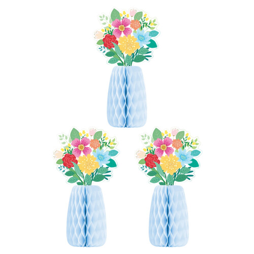 Ostern-Motto-Papierwabendekoration, bunte Papiervase,-2 3