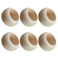 6 Stück Taschentuchhalter, Taschentuchringe,-Holzfarbe
