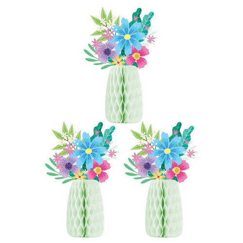 Vase Shape Paper Honeycomb Ornament for Easter Celebration-4 3