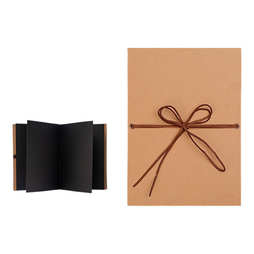 Multipurpose Stretchable Folding Album Personalizable-Black L