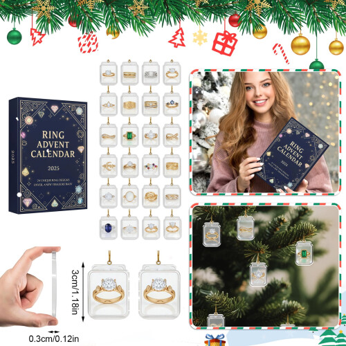 Ημερολόγιο Advent με δαχτυλίδι - 24ήμερο χριστουγεννιάτικο ημερολόγιο αντίστροφης 1