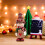 Red Standing Snowman Decor with Linen Hat 15 inch 4