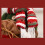 Red Standing Snowman Decor with Linen Hat 15 inch 6