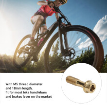 Gold Bike Brake Lever Bolts M5x18mm Set