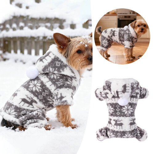 Hundepullover für Hunde, Kapuzenpullover, weicher, doppelseitiger Plüsch-Haustierpullover, Kleidung, Mäntel, Haustier-Kapuzenpullover, 1