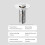 Small Diameter Washbasin Drain Plug 2 Pack, Universal Sink Filter Assembly, Pop-Up Push Button Core, Rust-Resistant, Compatible with Standard 5