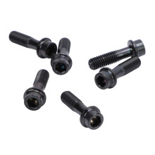 6 pièces de boulons fixes de tige de vélo M5x18mm pour VTT et vélos de route, noir