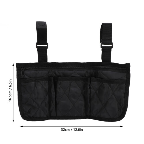 Waterproof Wheelchair Side Bag 32x16.5cm Pouch with Polyester Storage 1