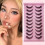 7Pairs Fluffy False Eyelashes Wispy Lashes 3D Volume Strip Lashes R6T2 5
