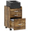 Homcom HOMCOM Mobile Filing Cabinet, Lockable File Cabinet with 2 keys Rustic Brown 2