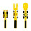 Barnserviser Tre Set Bestickset Middagsbilsbuldozergaffelspade 1