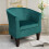 Comfy Living (Green) Brushed Velvet Tub Chair 1